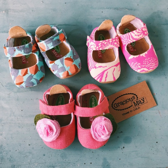 3pr Gracious May Baby Girl Shoes Booties Size 2 - Picture 5 of 6